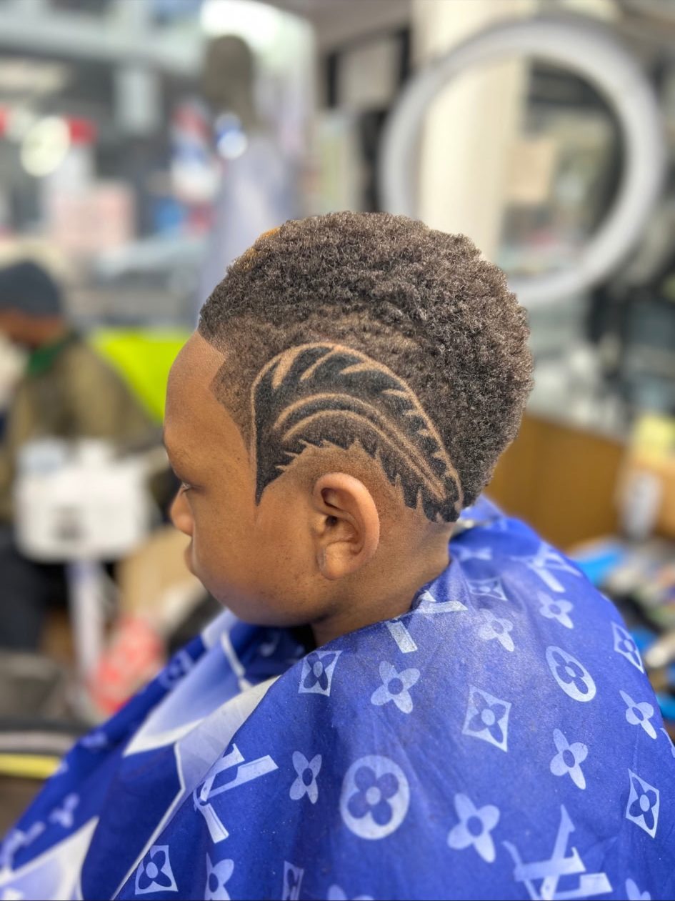 Feather design faded into the side by Q