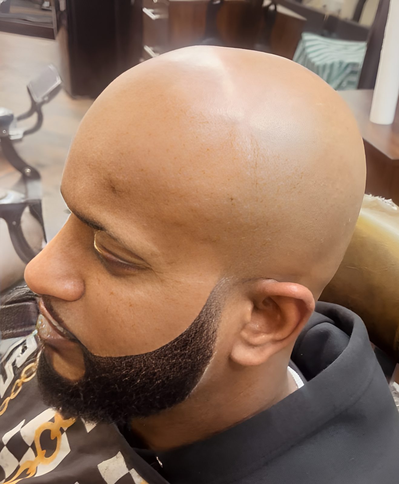Skin shave and full beard lineup by Rico
